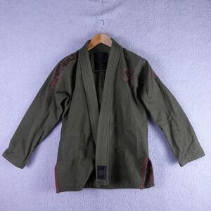 Sanabul‎ Mens BJJ Gi Jiu Jitsu Kimono Training Jacket Olive Green Burgundy A0